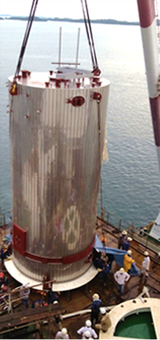 Oil fired vertical marine boiler